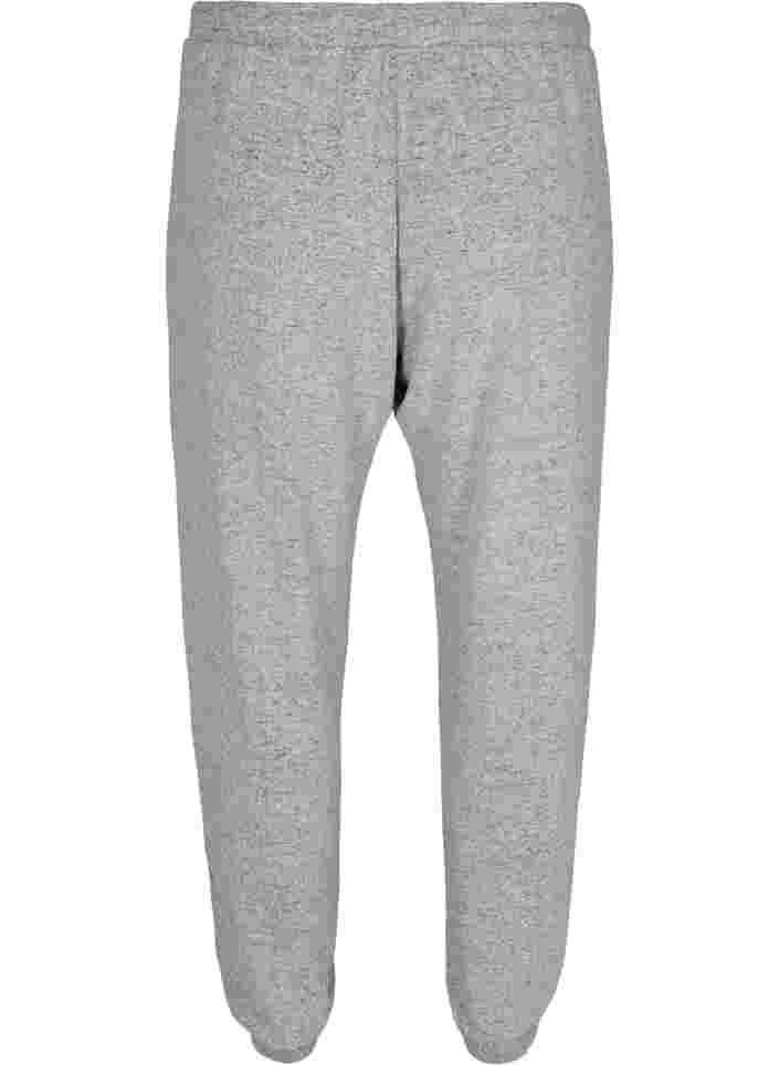 Loose trousers in a viscose blend, Light Grey Mel, Packshot image number 1