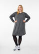 Jersey dress with buttons, Dark Grey Melange, Model image number 2