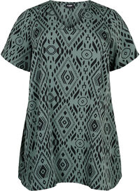 FLASH - Tunic with v neck and print