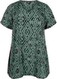 FLASH - Tunic with v neck and print