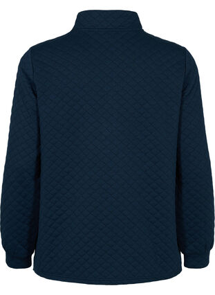 Quilted jumper with zip, Navy Blazer, Packshot image number 1