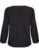 Shirt blouse with broderie anglaise, Black, Packshot image number 1