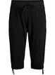 Cotton Capri trousers, Black, Packshot image number 0