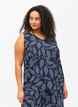 Printed top with V-neck, Navy B. w. Dot Leaf, Model image number 0