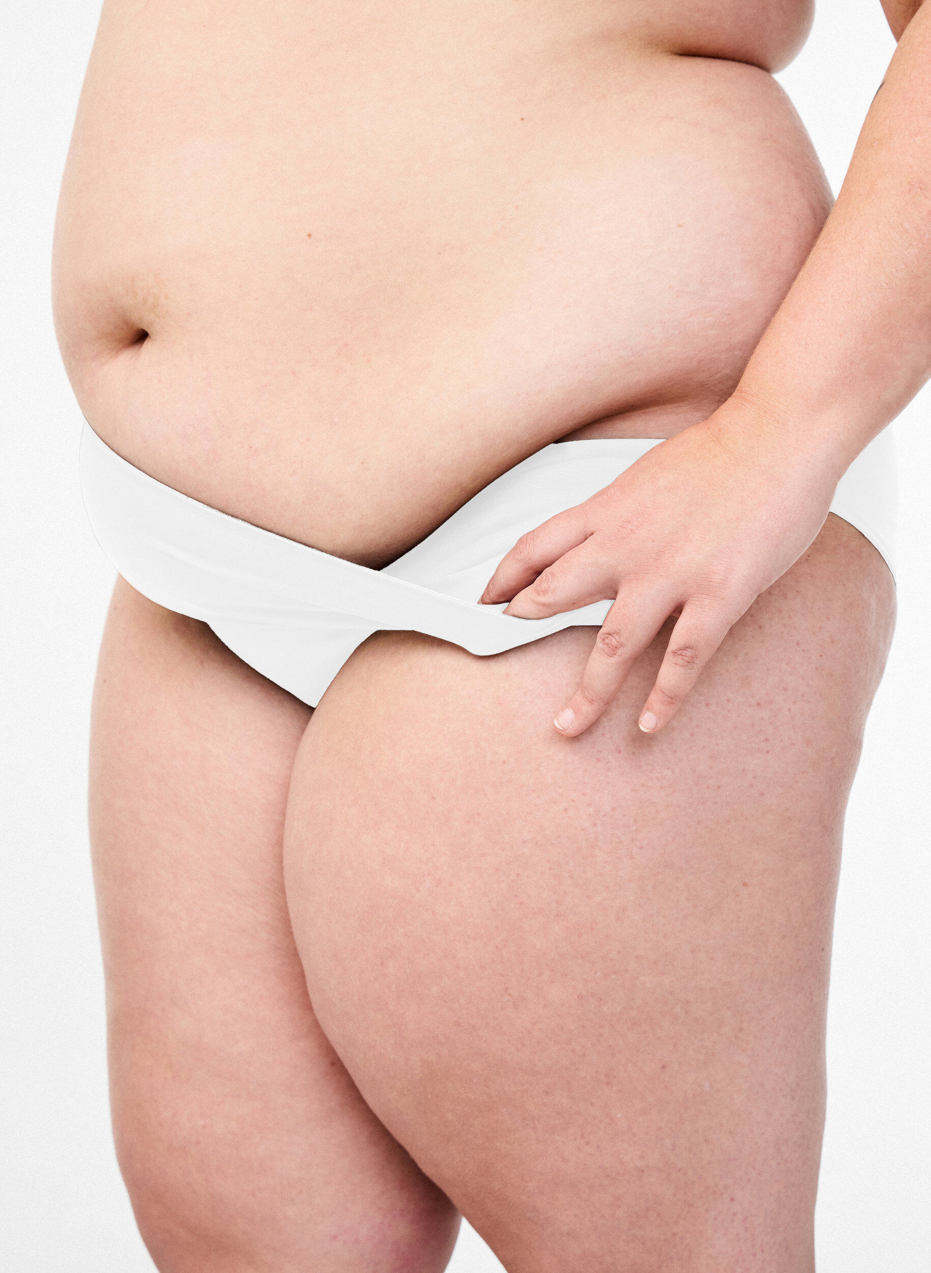 Microfiber briefs with inner pocket, White, Model