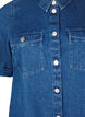 Denim dress with short sleeves and buttons, Blue, Packshot image number 2