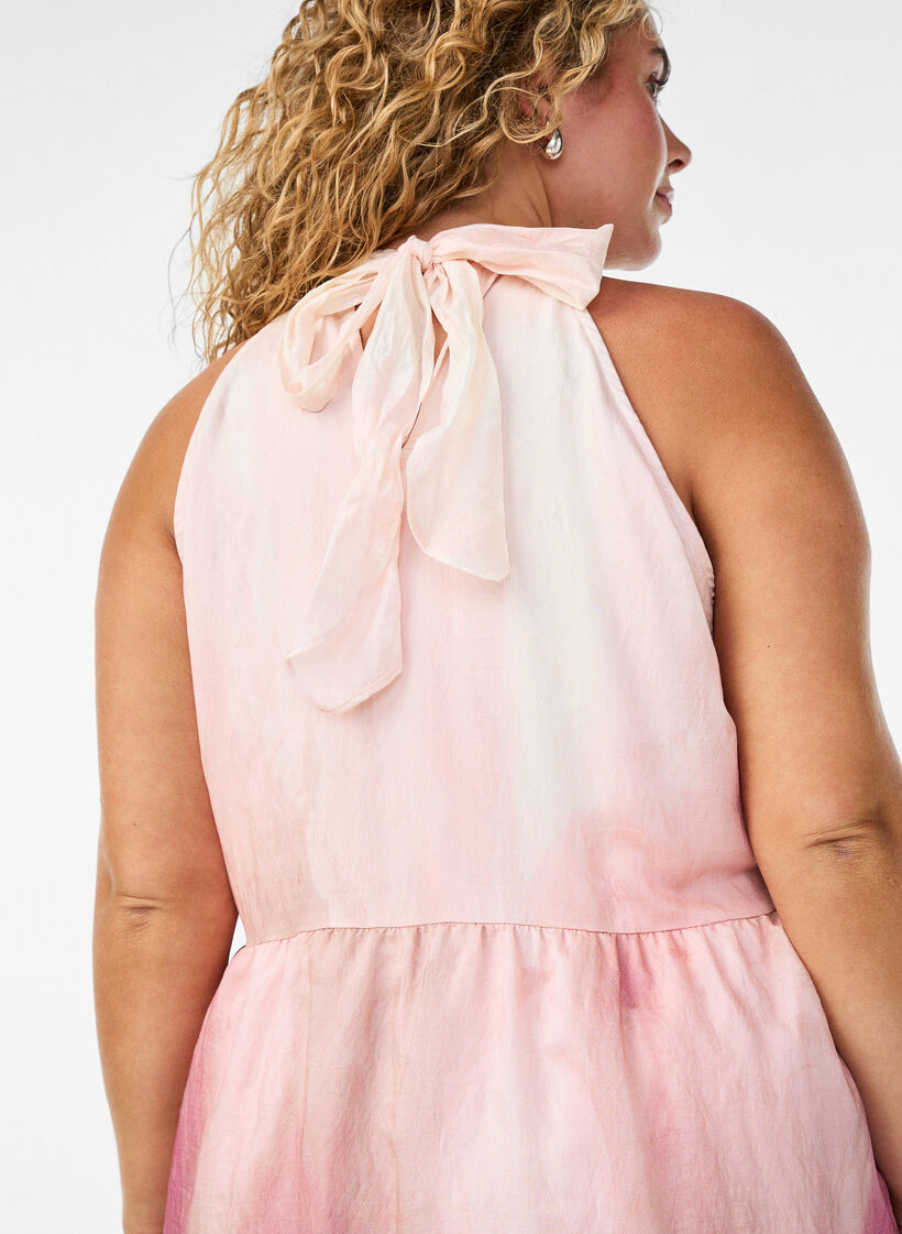 Midi halterneck dress, Rose, Model image number 2