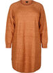 Short knitted dress with a round neck, Orange, Packshot image number 0