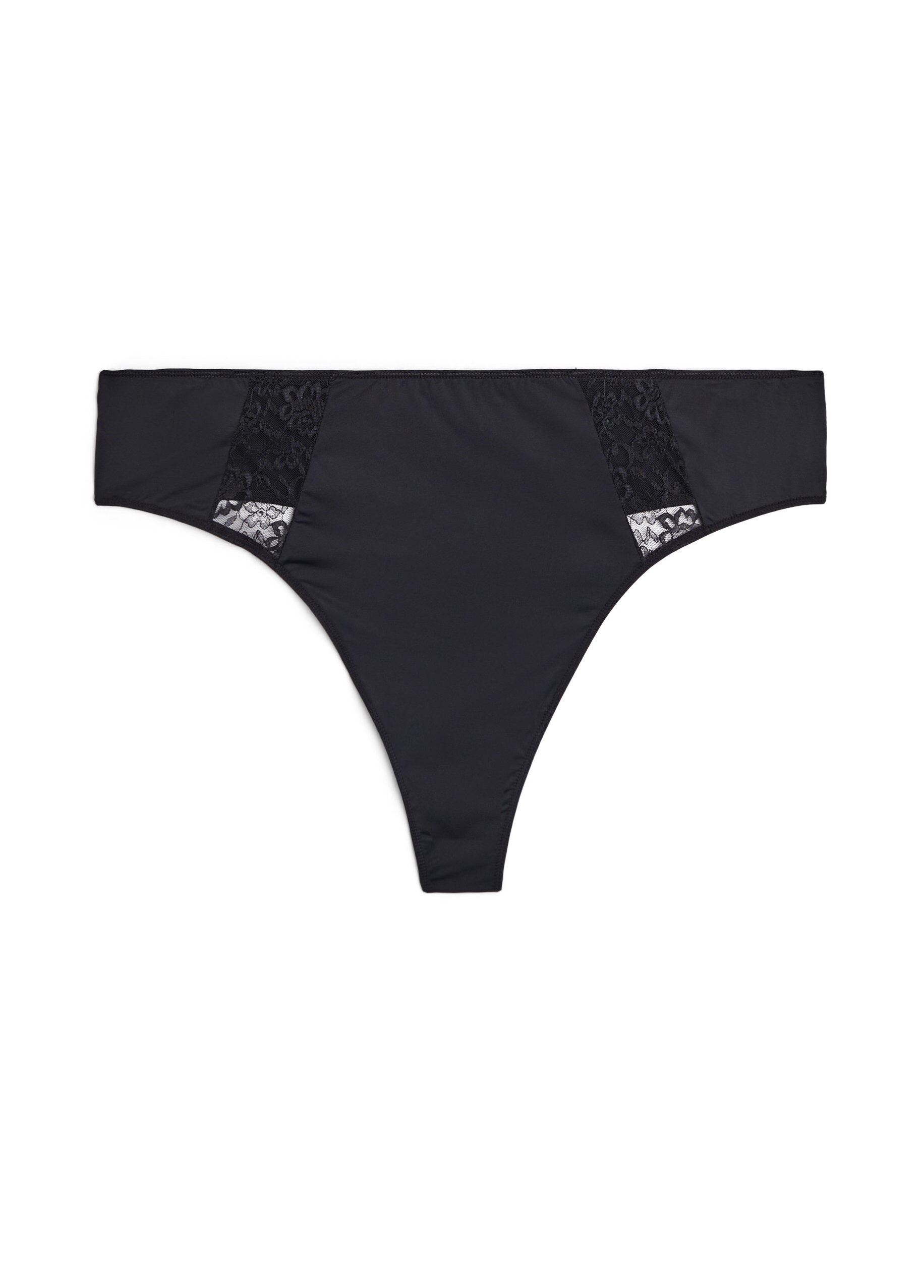 ZizzifashionLacy g-string in a 3-pack, Black, Packshot image number 2
