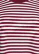 Striped blouse with 3/4 sleeves and button detail, Red, Packshot image number 2
