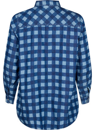 Cotton shirt in paisley pattern, Blue Check, Packshot image number 1