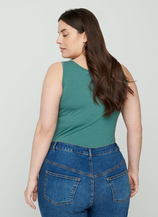 Solid colour basic top, Sea Pine, Model image number 1