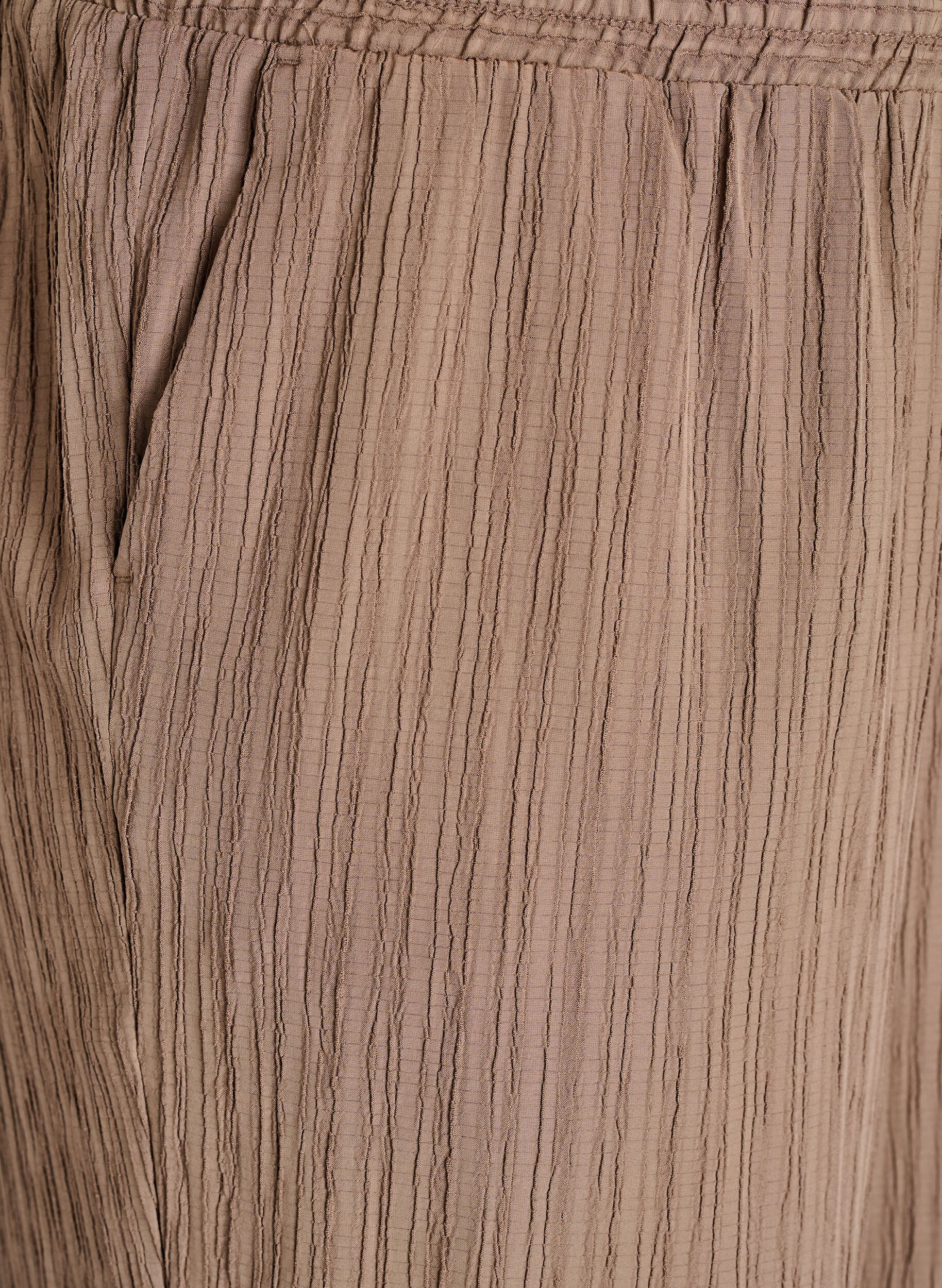 Zizzifashion FLASH - High-waisted trousers with wide legs, Brown, Packshot image number 2