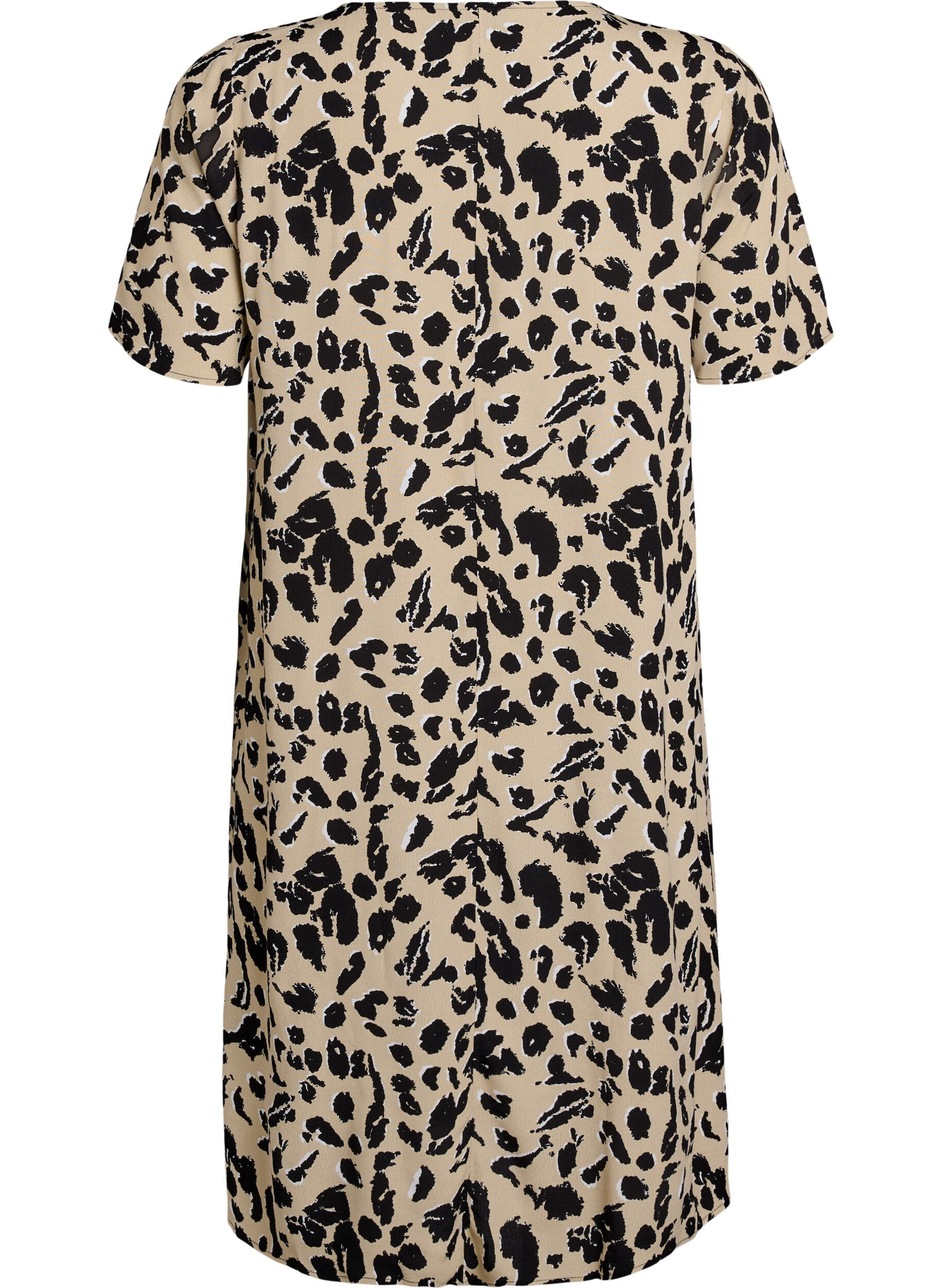 Zizzifashion Viscose A-line dress, Beige, Packshot image number 1