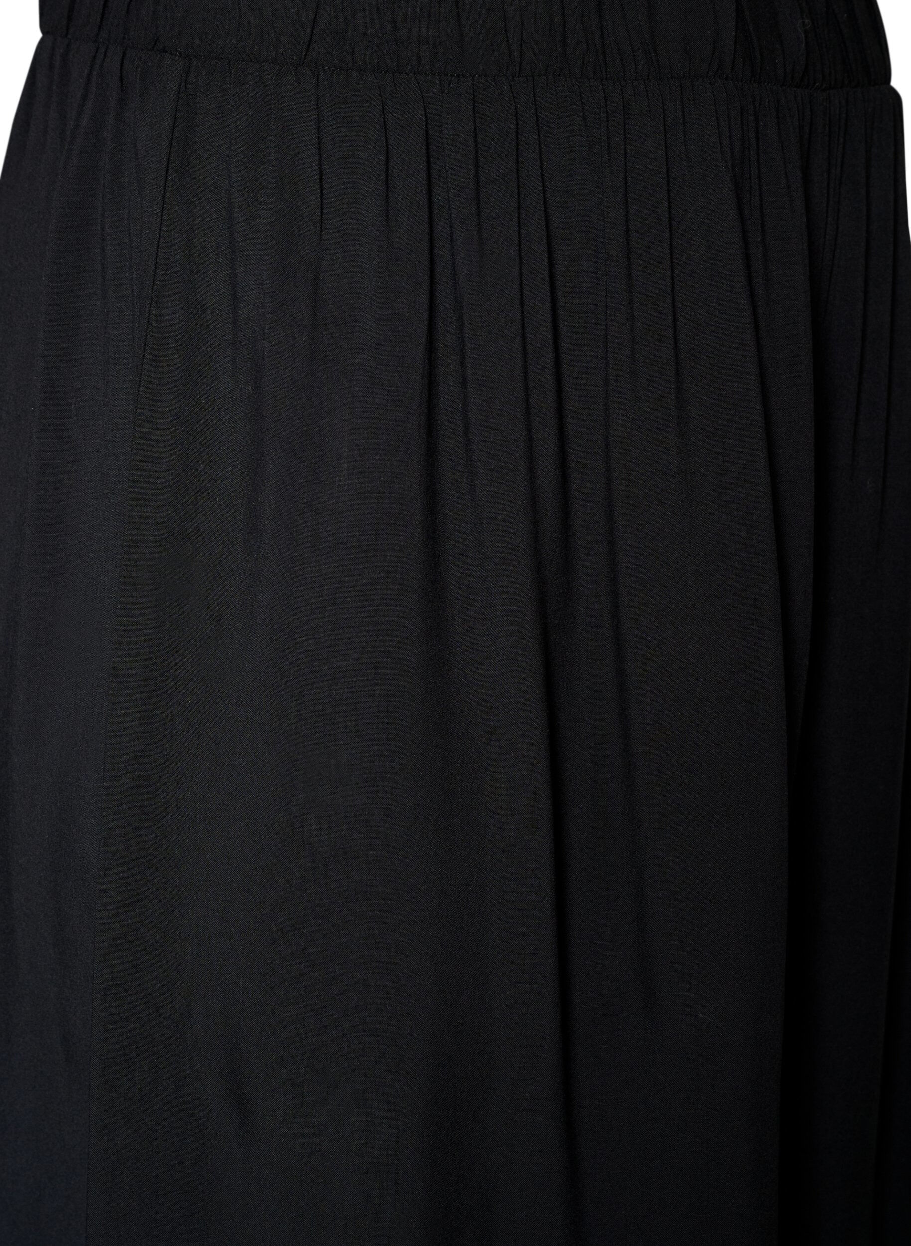 ZizzifashionCulottes in viscose with a high waist and wide legs, Black, Packshot image number 2