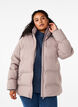 Short puffer jacket with hood, Beige, Model image number 0