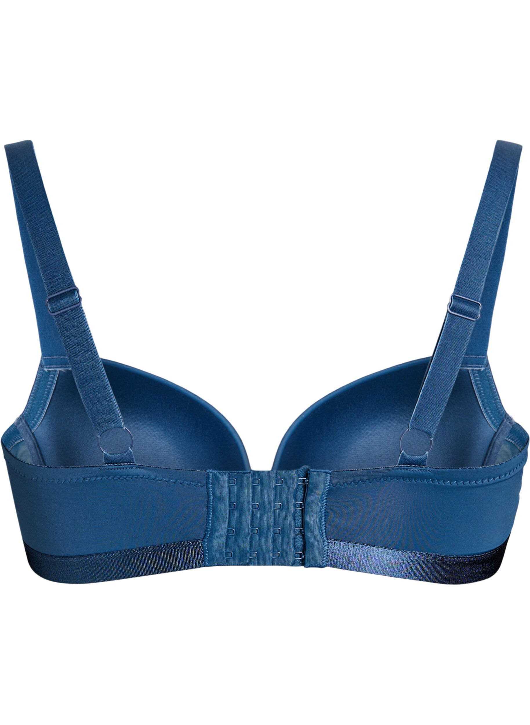 ZizzifashionMoulded bra with mesh, Blue, Packshot image number 1