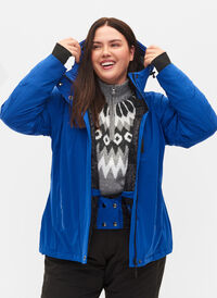 Ski jacket with adjustable hem and hood, Surf the web, Model