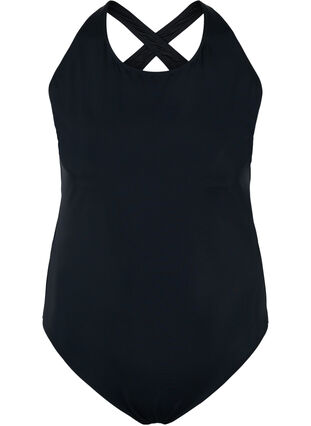 Swimsuit with cross back, Black, Packshot image number 0
