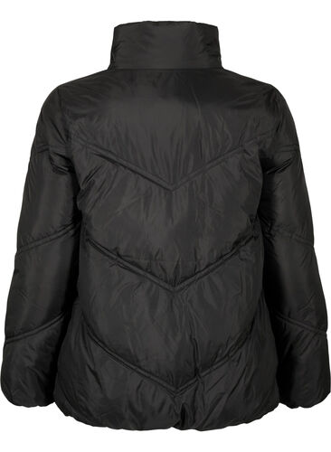 Short puffer Winter jacket with pockets, Black, Packshot image number 1