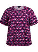 Cotton blouse with print and short sleeves, Pink, Packshot image number 0