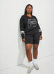 Sporty mesh top with text print, Black, Model image number 1