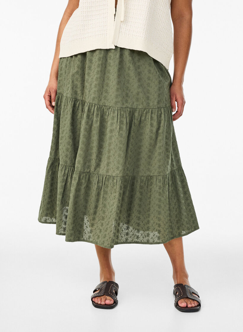 Textured knit vest with tie-belt, Vanilla, Model image number 3