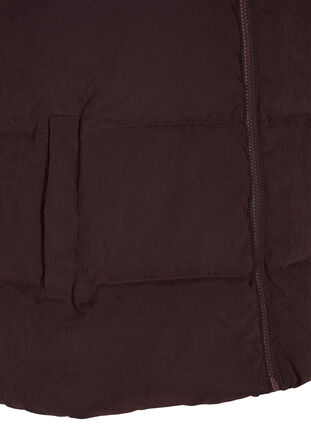 Short vest with high collar and pockets, Black Coffee, Packshot image number 3