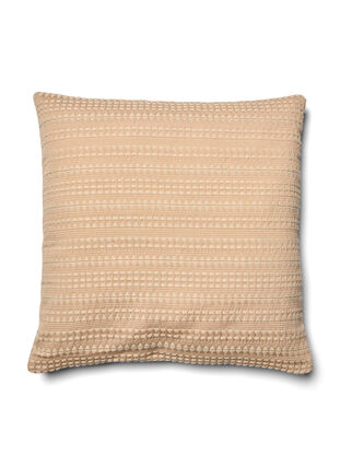 Jacquard patterned cushion cover, Beige, Packshot image number 1