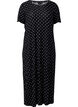 Viscose midi dress with short sleeves, Black Dot, Packshot image number 0