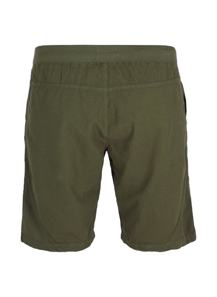 Loose cotton shorts with pockets, Green, Packshot image number 1