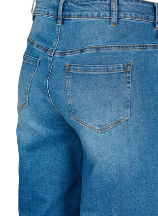 Cropped jeans with flare, Blue denim, Packshot image number 3