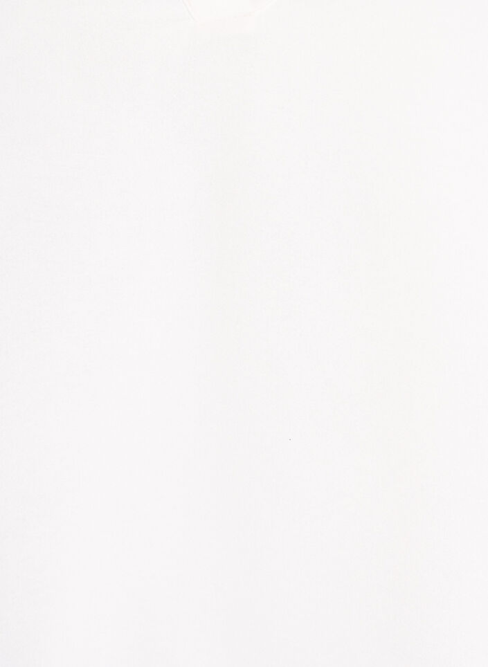 Blouse with smock cuffs and V-neck, Vanilla, Packshot image number 2