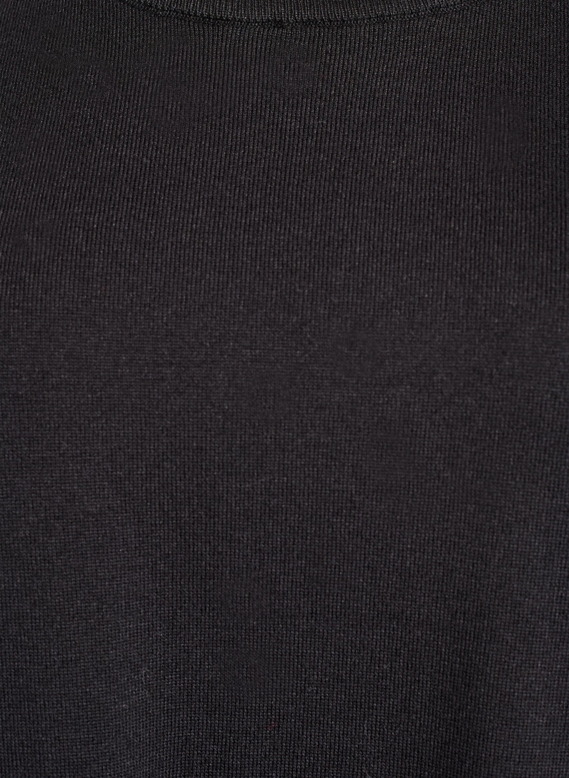 Zizzifashion FLASH - Fine-knit blouse with short sleeves, Black, Packshot image number 2
