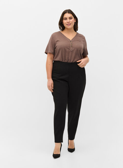 Classic high-waisted trousers