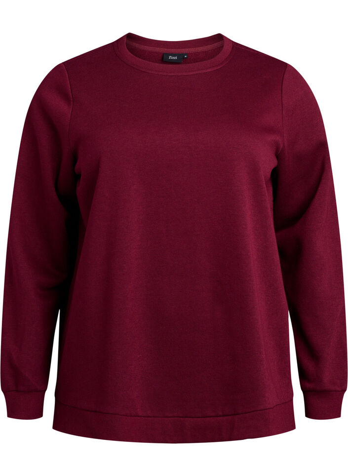 Sweatshirt with fringes, Dark Bordeaux, Packshot image number 0