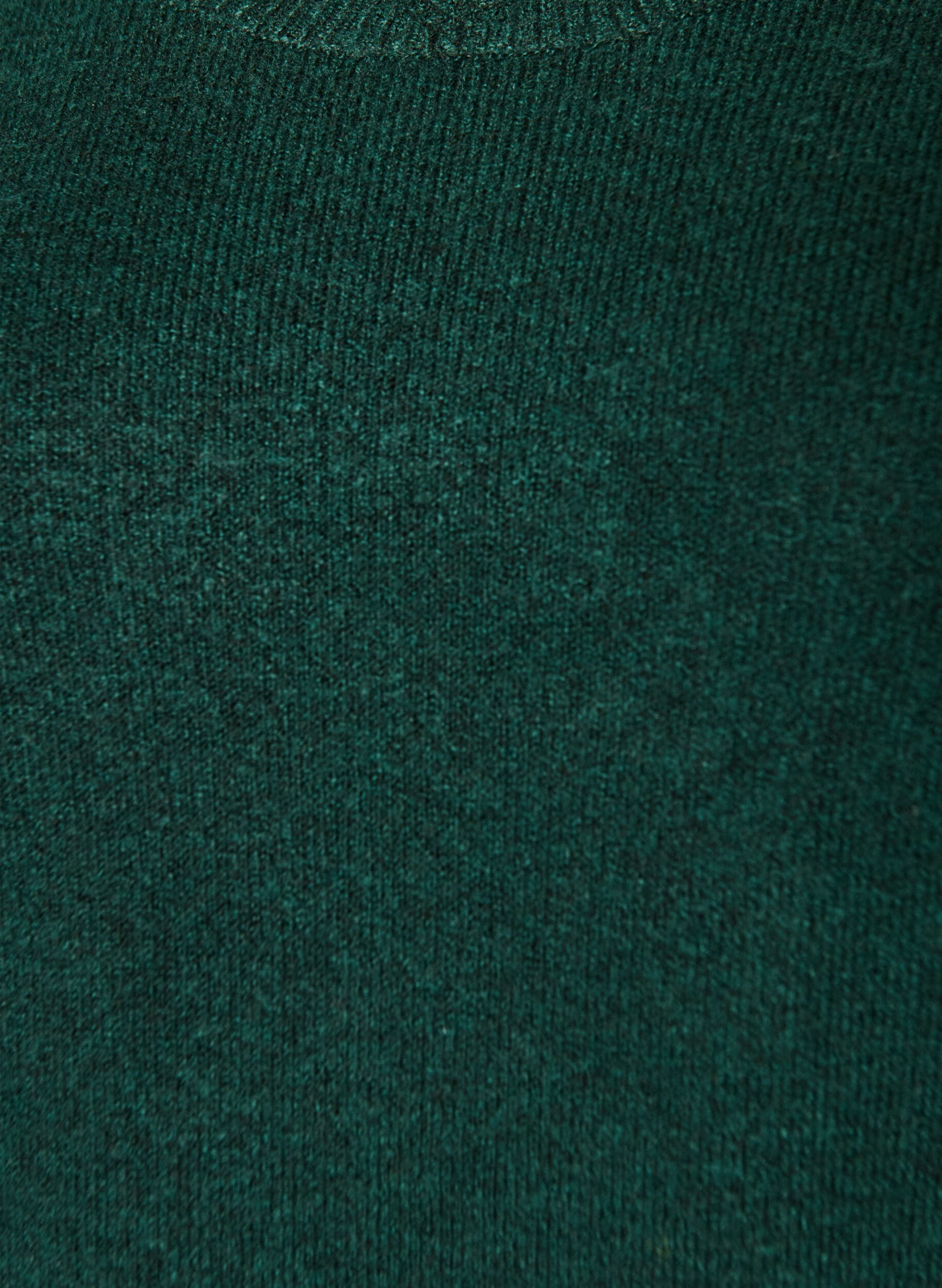 ZizzifashionShort knitted dress with wavy hem and slits, Green, Packshot image number 2