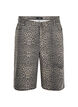 Leopard print denim Bermuda shorts, Brown, Packshot image number 0