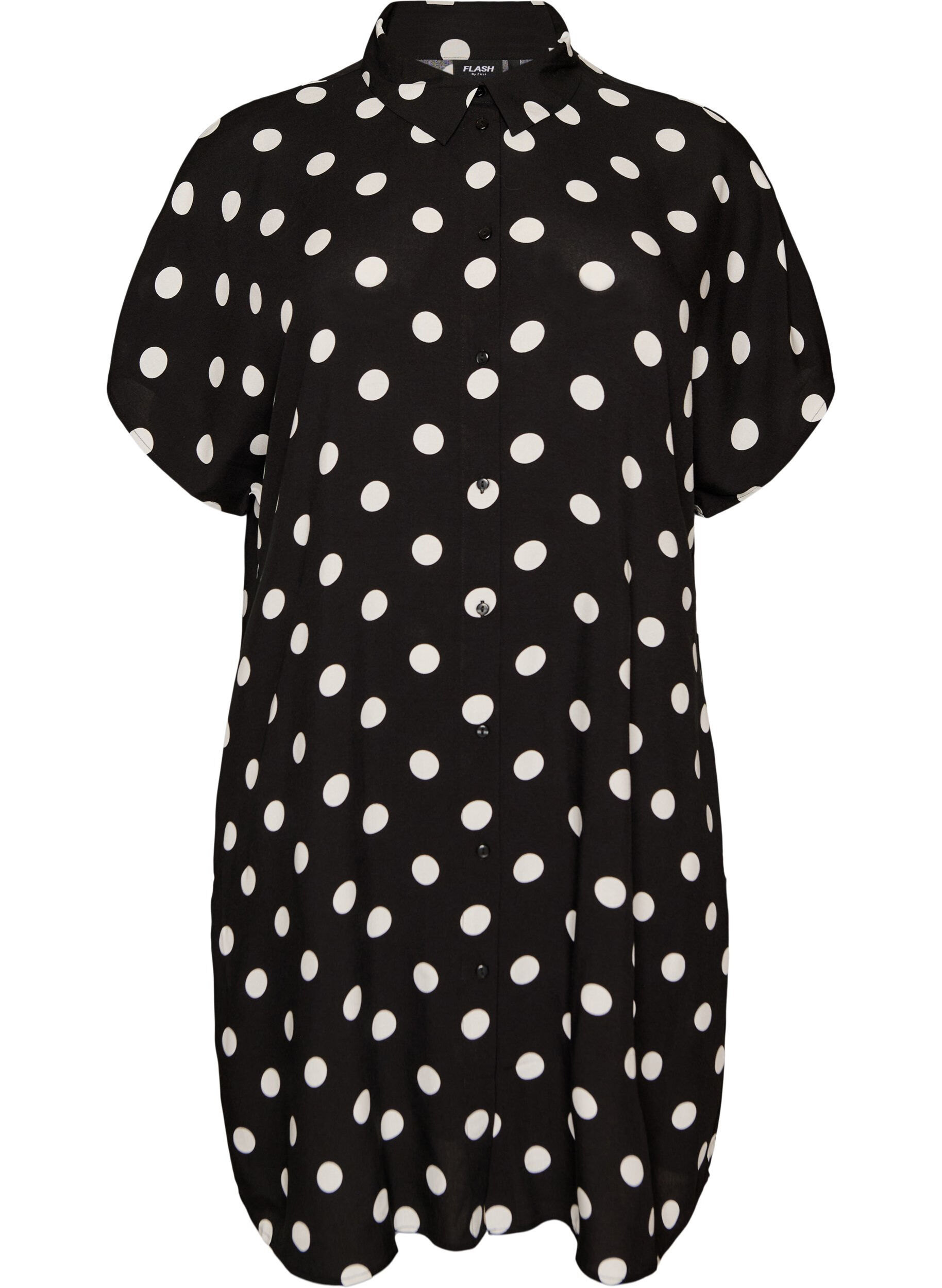 Zizzifashion Loose-fitting long shirt in viscose, Vanilla, Packshot image number 0