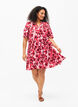 Cotton dress with floral print, Pink AOP Flower, Model image number 2