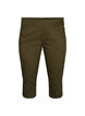 Close fitting cotton blend capris, Ivy Green, Packshot image number 0