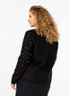 Knitted cardigan with beads, Black White Pearls, Model image number 1