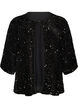 Cardigan with sequins and 3/4 sleeves, Black, Packshot image number 0