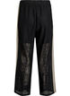 Wide-leg lace trousers with contrast stripes, Black, Packshot image number 1