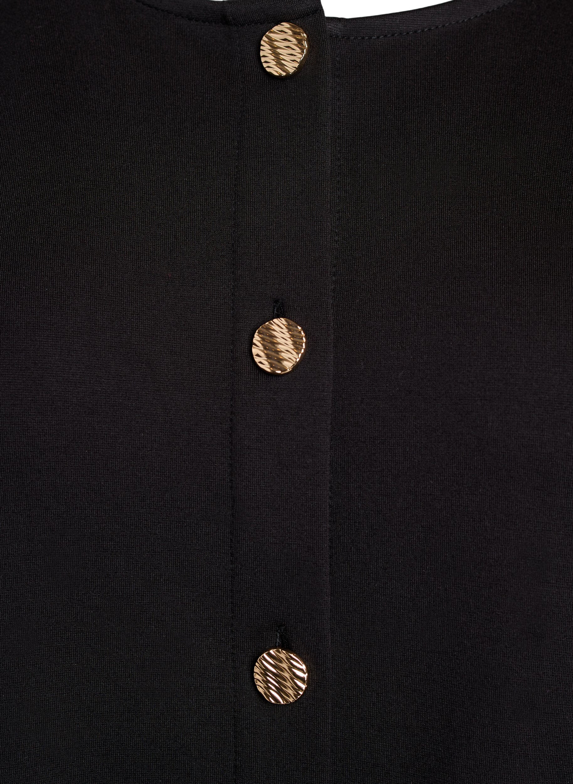 Zizzifashion Cardigan with decorative buttons, Black, Packshot image number 2