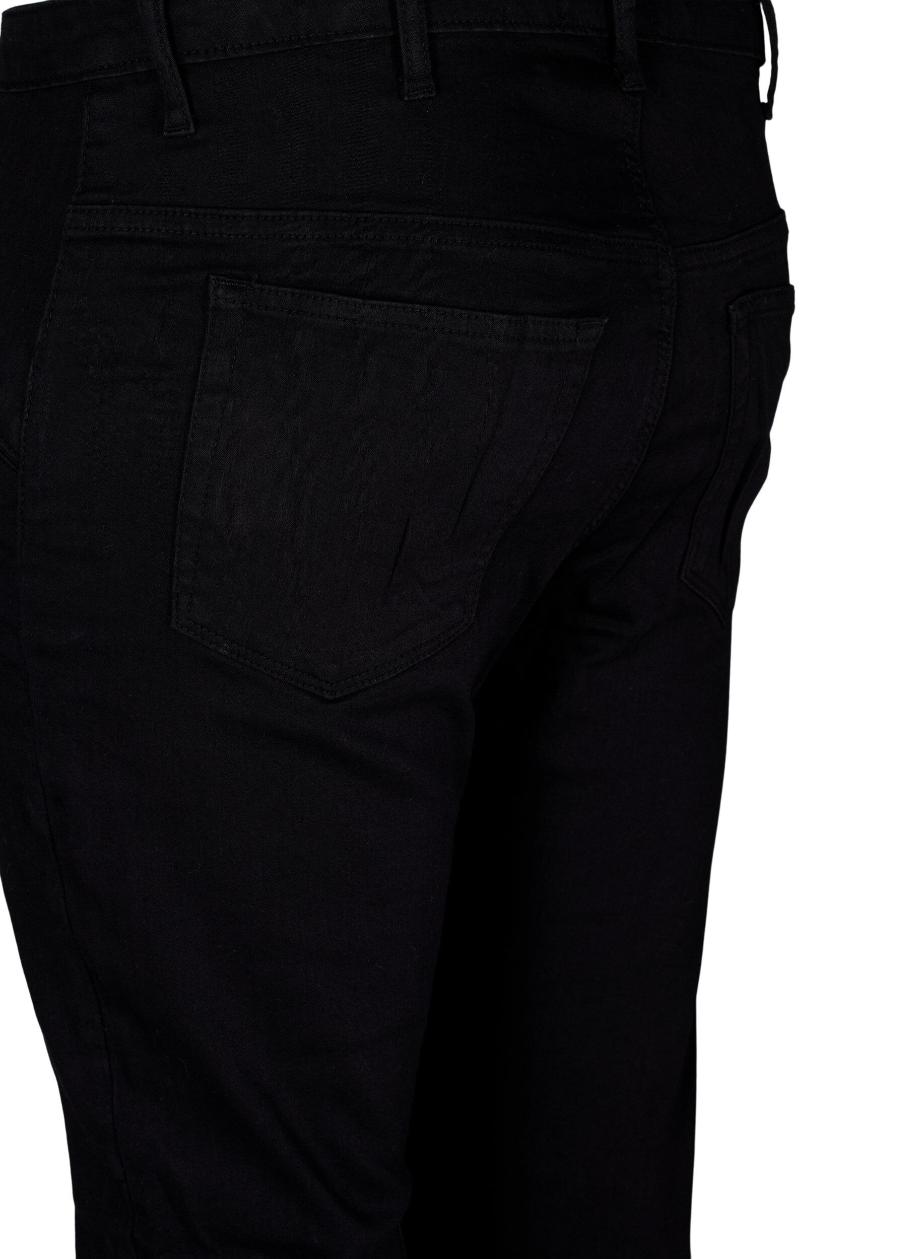 Zizzifashion 	 Super slim Amy jeans with stud detail, Black, Packshot image number 3