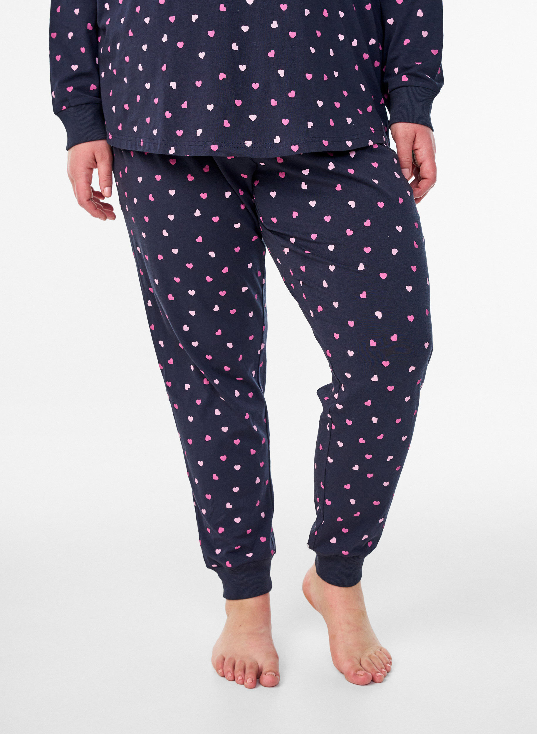 Zizzifashion Printed pyjama trousers, Blue, Model image number 2