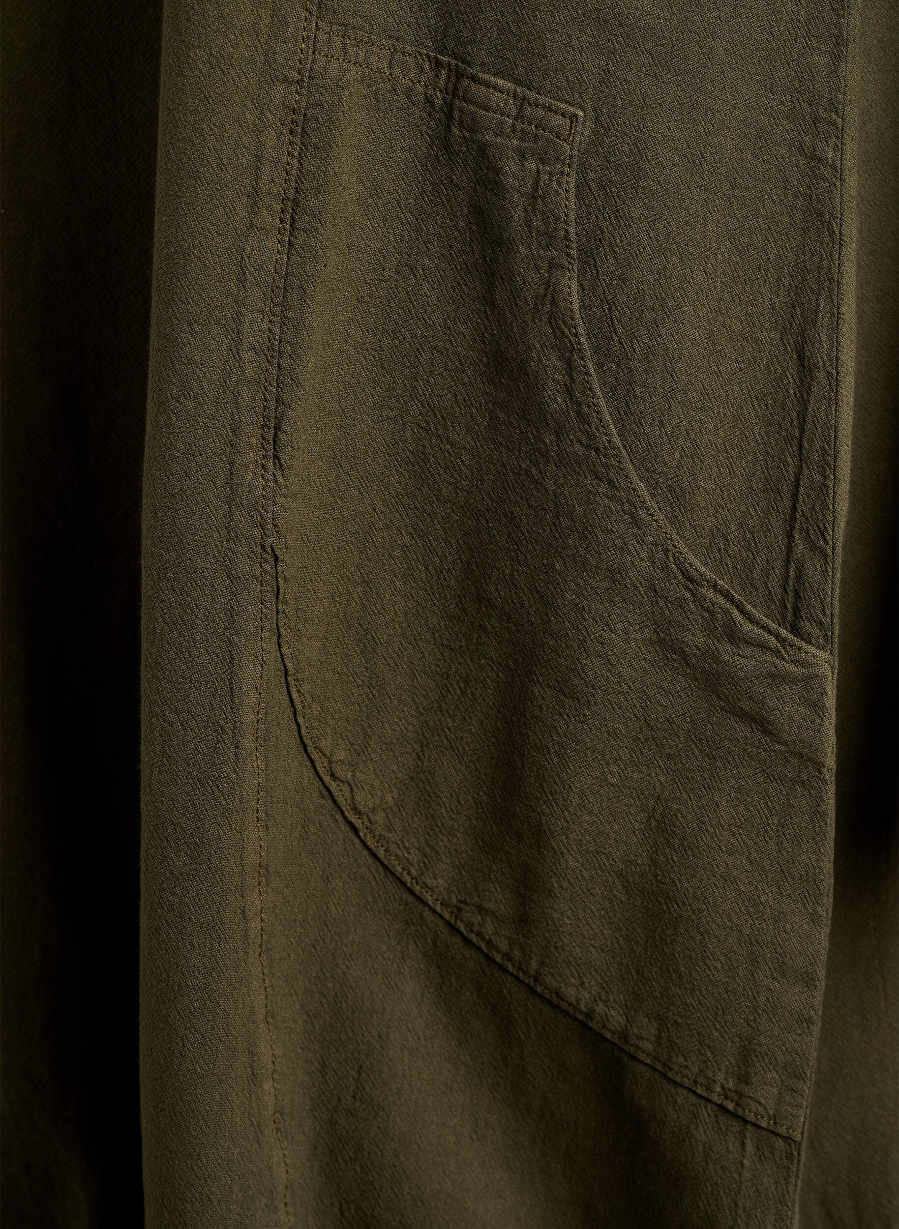 ZizzifashionShort-sleeved cotton dress, Green, Packshot image number 3