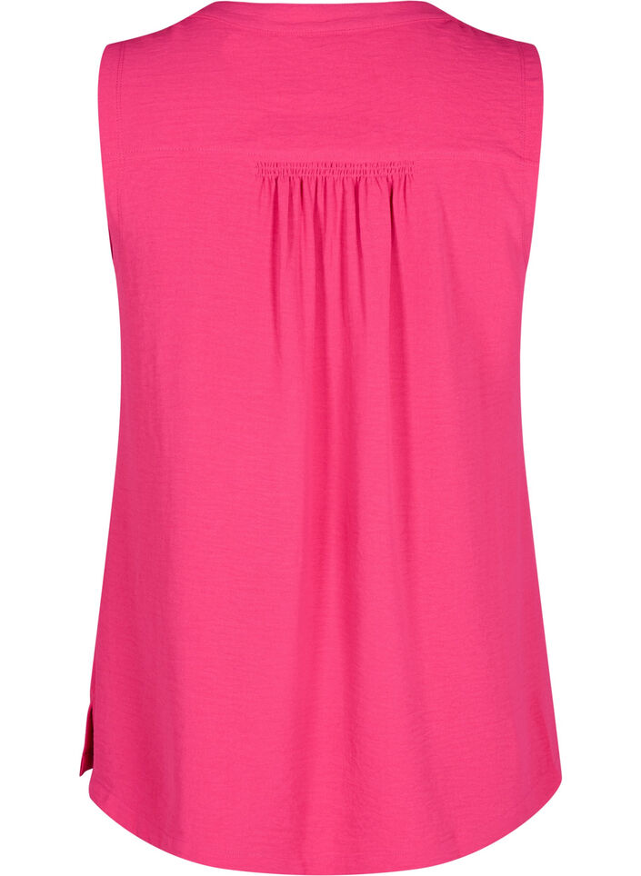 Sleeveless top with wrinkle details, Pink, Packshot image number 1
