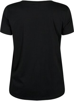 Sports t-shirt with print, Black w. Winner, Packshot image number 1